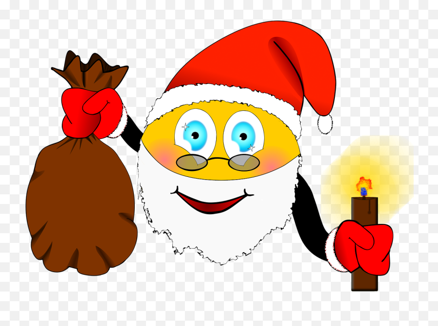 Smile Smiley Christmas Santa Claus - Smiley Weihnachten Emoji,Happy New Year Emoticons