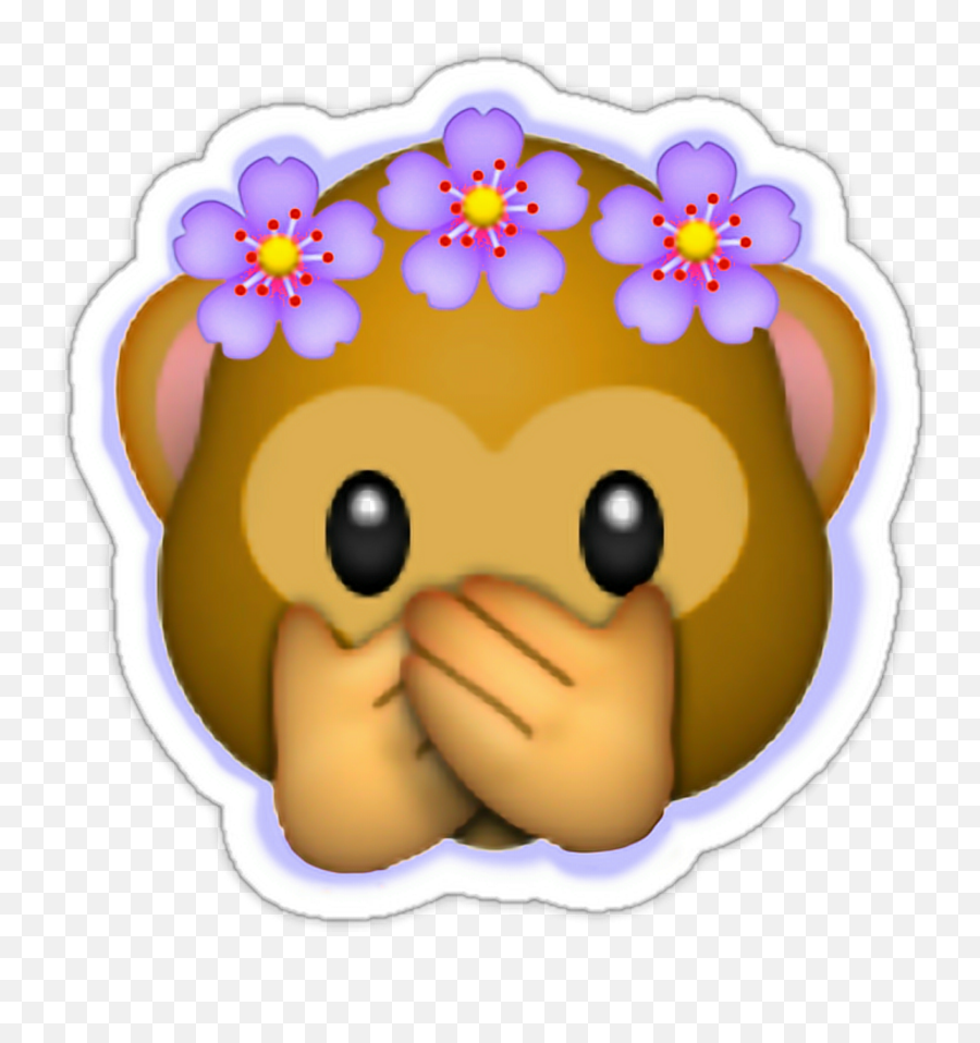 Download Falling Rose Emoji - Flower Crown Monkey Emoji,Falling Emoji
