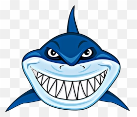 Shark Face Clipart - Scary Cartoon Emoji