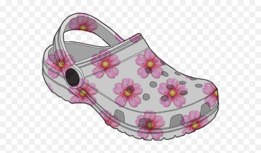 Shoe Flower Emoji Croquettes Retro Crocs - Sandal,Shoe Emoji