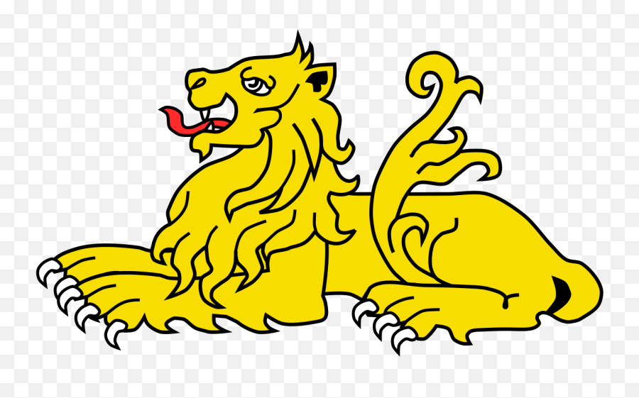 Lion Couchant - Coat Of Arms Lion Emoji,Lying Down Emoji