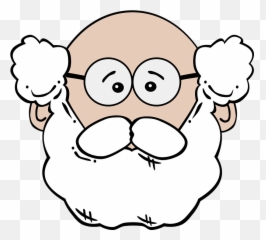 Old Man Beard Senior Citizen - Grandpa Clipart Black And White Emoji