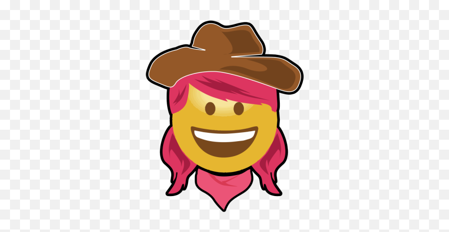 Cowgirl Emoji Front Smiling - Cowgirl Emoji,Texas Emoji