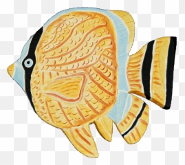 Free Form Ceramic Tile Of Tropical Fish - Illustration Emoji