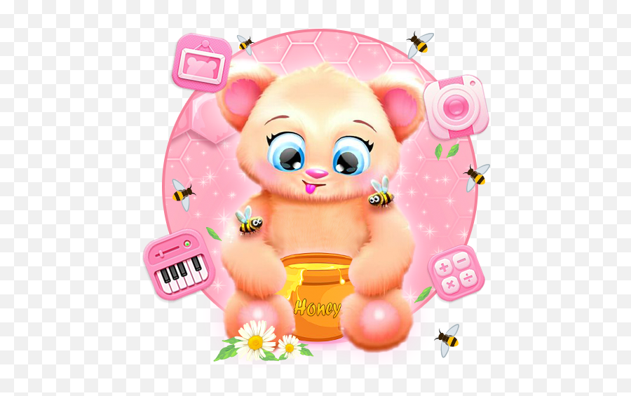 Honey Bear Themes Live Wallpapers Emoji,Honey Bun Emoji