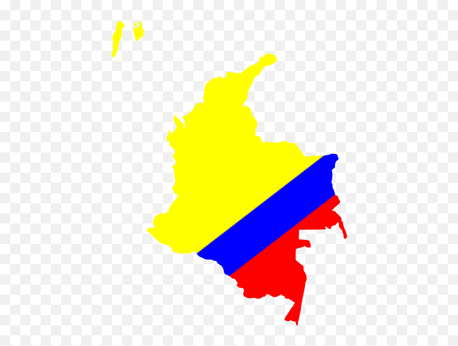 Colombian Map In National Flag Colors - Mapa De Colombia Gif Emoji,Colombian Flag Emoji