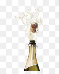Champagne New Emoji - Transparent Splash Png