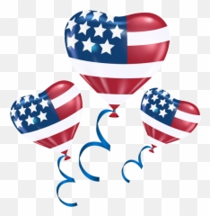 American Flag Heart Png Picture - Fourth Of July Balloons Png Emoji,Norway Flag Emoji