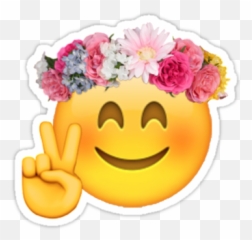 Emojimood Hashtag - Flower Crown Transparent