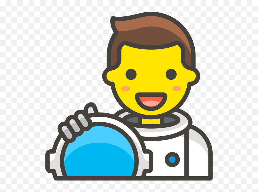 Download Hd Man Astronaut Emoji - Office Worker Icon Png,Moon And Man Emoji