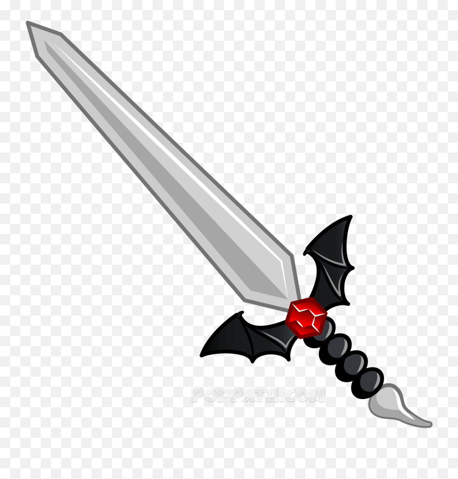 How To Draw A Sword - Cartoon Emoji,Samurai Sword Emoji