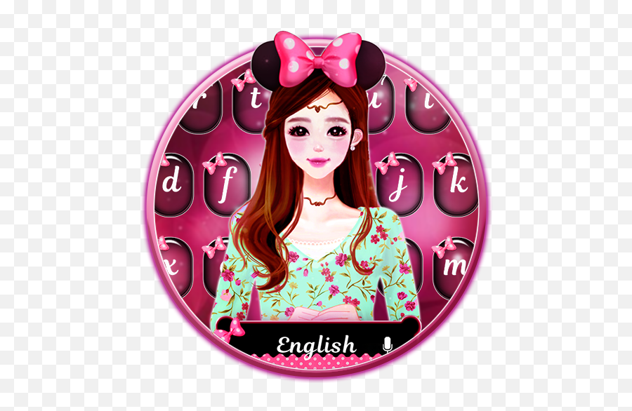 Pink Bow Girl Keyboard - Girl Emoji,Pink Bow Emoji