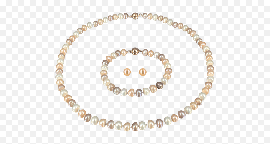 Palliser Lagoon Collection 3 - Piece Classic Pearl Gift Set Chain Emoji,Emoticon Corazon