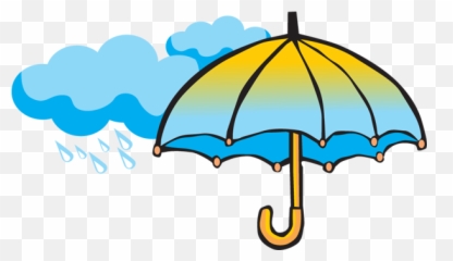 Umbrella With Rain Clipart - April Showers Clipart Emoji,Raining Emoji