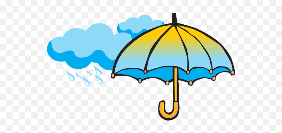 Umbrella With Rain Clipart - April Showers Clipart Emoji,Raining Emoji