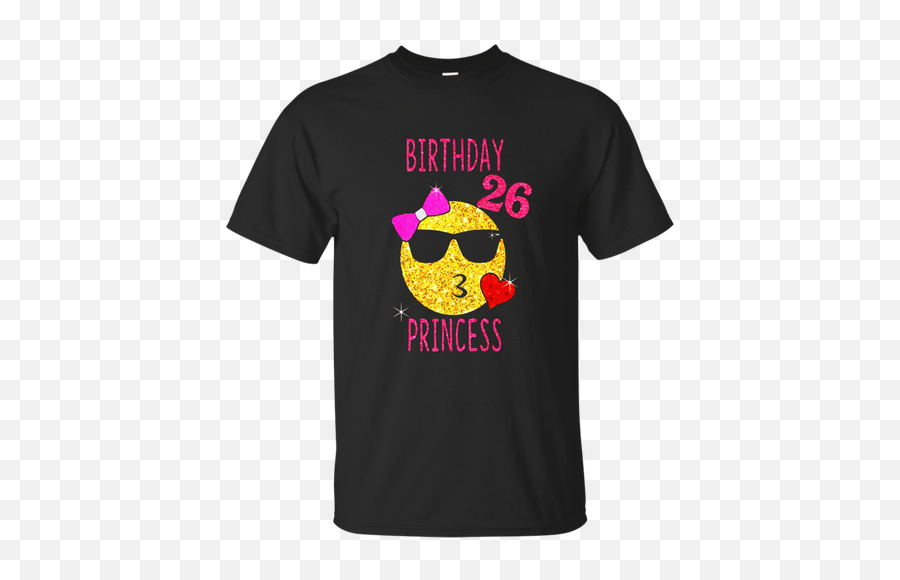 26 Years Old Birthday Princess Girl Shirt 26th Birthday Pink - Untitled Goose Game T Shirt Peace Emoji,Black Princess Emoji