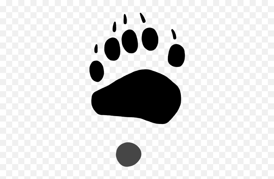 Drawing Footprints Single Transparent - Printable Black Bear Tracks Emoji,Single Paw Print Emoji