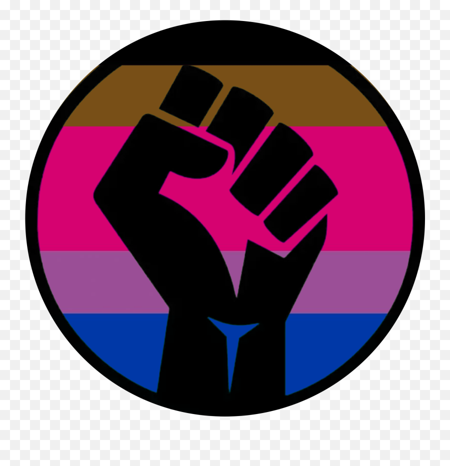 Sticker - Black Lives Matter Hand Profile Emoji,Bisexual Flag Emoji