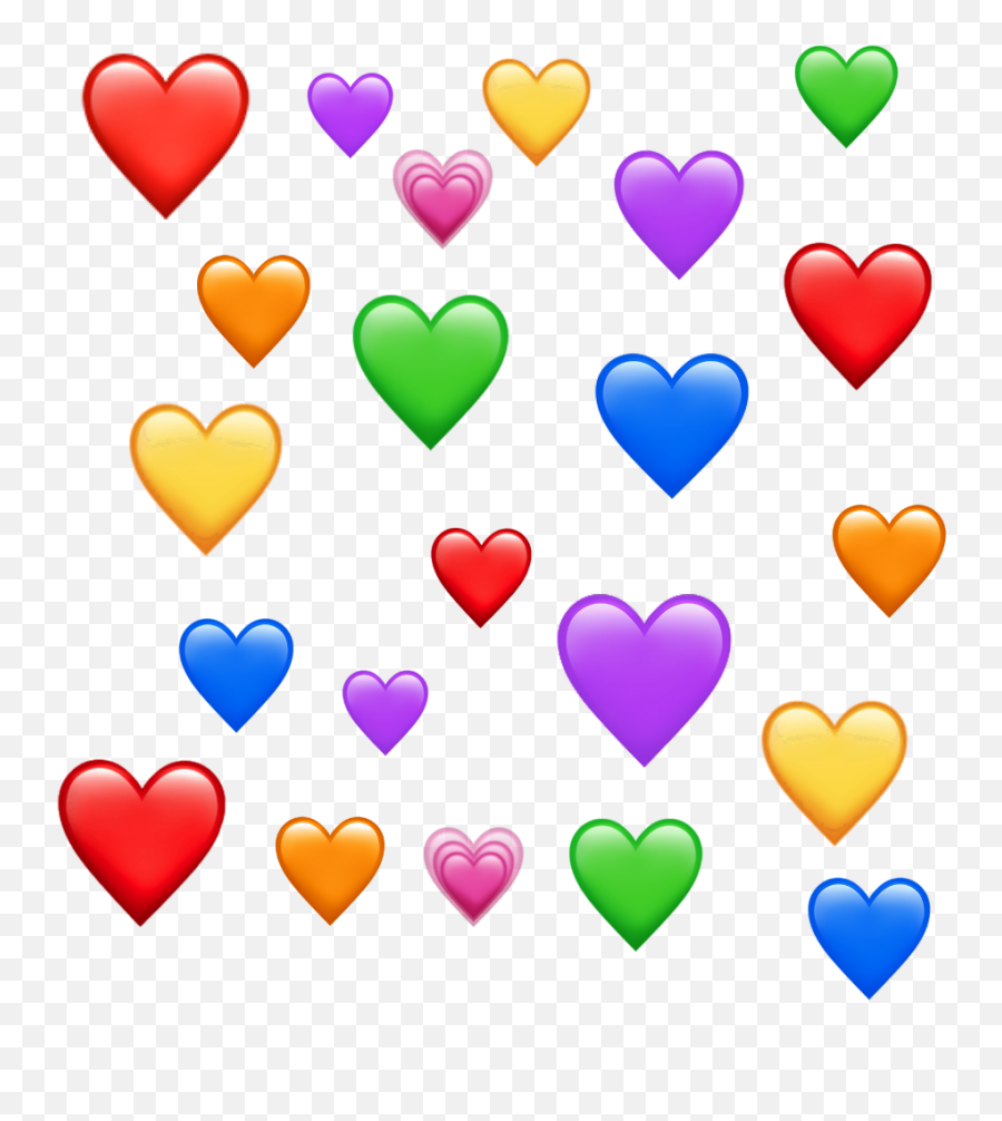 To Emoji Heart Hearts Colors 2019 Trumblr Tiktok Edit - Transparent Heart Meme Png,Emoji Hearts