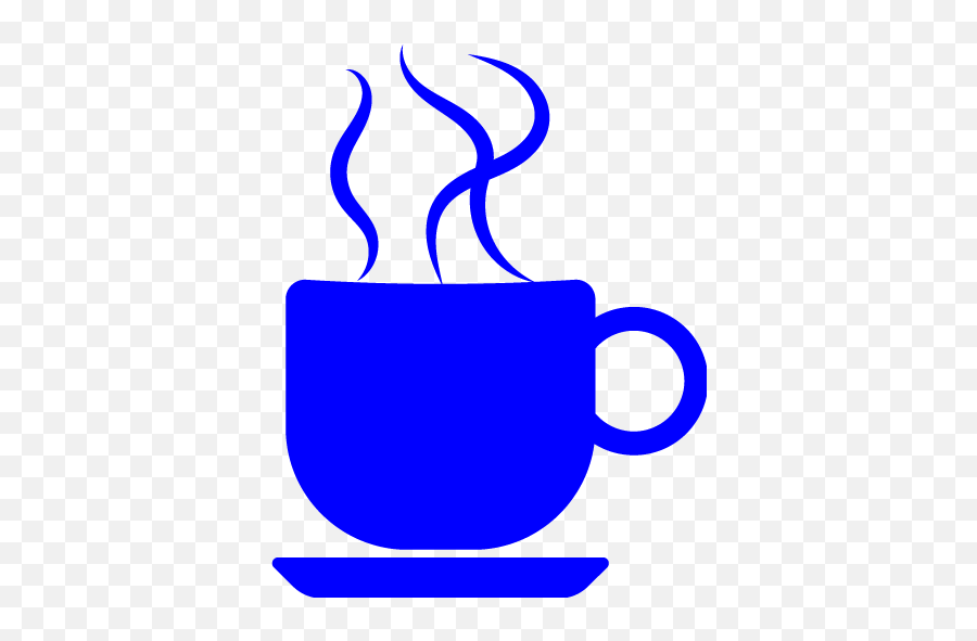 Blue Coffee 6 Icon - Coffee Mug Silhouette Emoji,Coffee Emoticon For Facebook