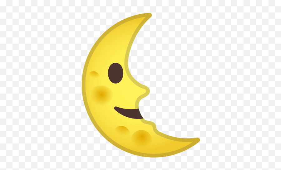 From - Half Moon Emoji,Moon Emoji