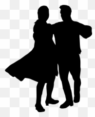 Clipart Wedding Dancer Transparent - Couple Dancing Silhouette Png Emoji