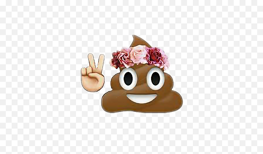 Emoji Flower Popo Poo - Poop Emoji With Flowers,Emoji Popo