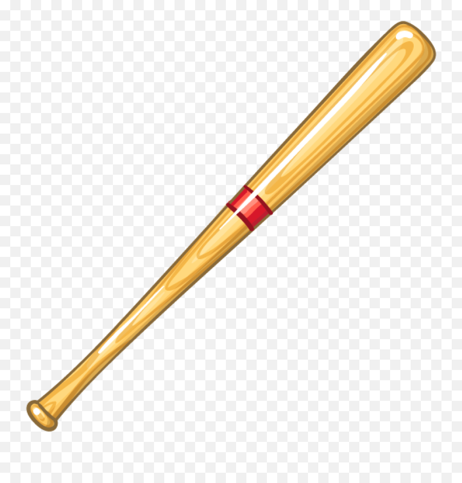 Baseball Bat - Cartoon Baseball Bat Clip Art Emoji,Baseball Bat Emoji