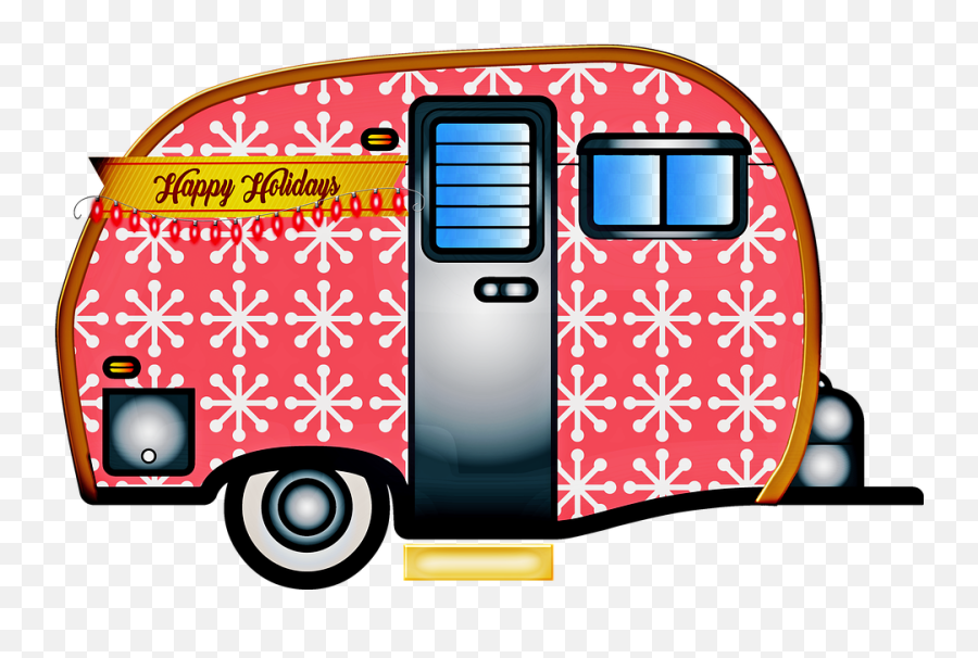 Christmas Travel Trailer - Christmas Caravan Free Emoji,Travel Trailer Emoji