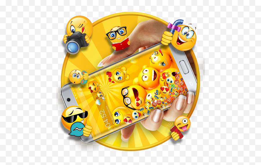 Download Cute Emoji Gravity Launcher Theme 1 - Cartoon,Cute Emoji