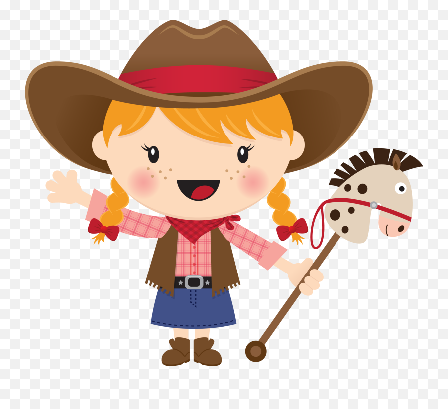 Cowgirl Clipart Blonde Hair Cowgirl - Cowboy And Cowgirl Clip Art Emoji,Blonde Princess Emoji