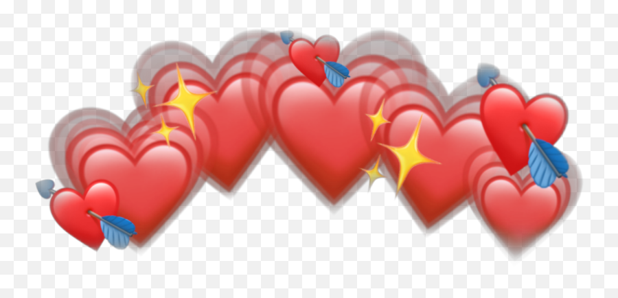 Hearts Red Spiral Aesthetic Crown Taç - Heart Emoji,Swirling Hearts Emoji