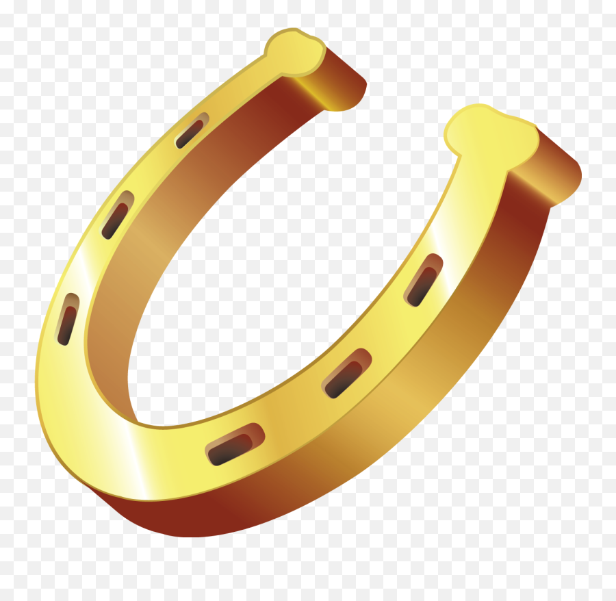 Gold Horseshoe Clipart - Lucky Horse Shoe Png Emoji,Horseshoe Emoji