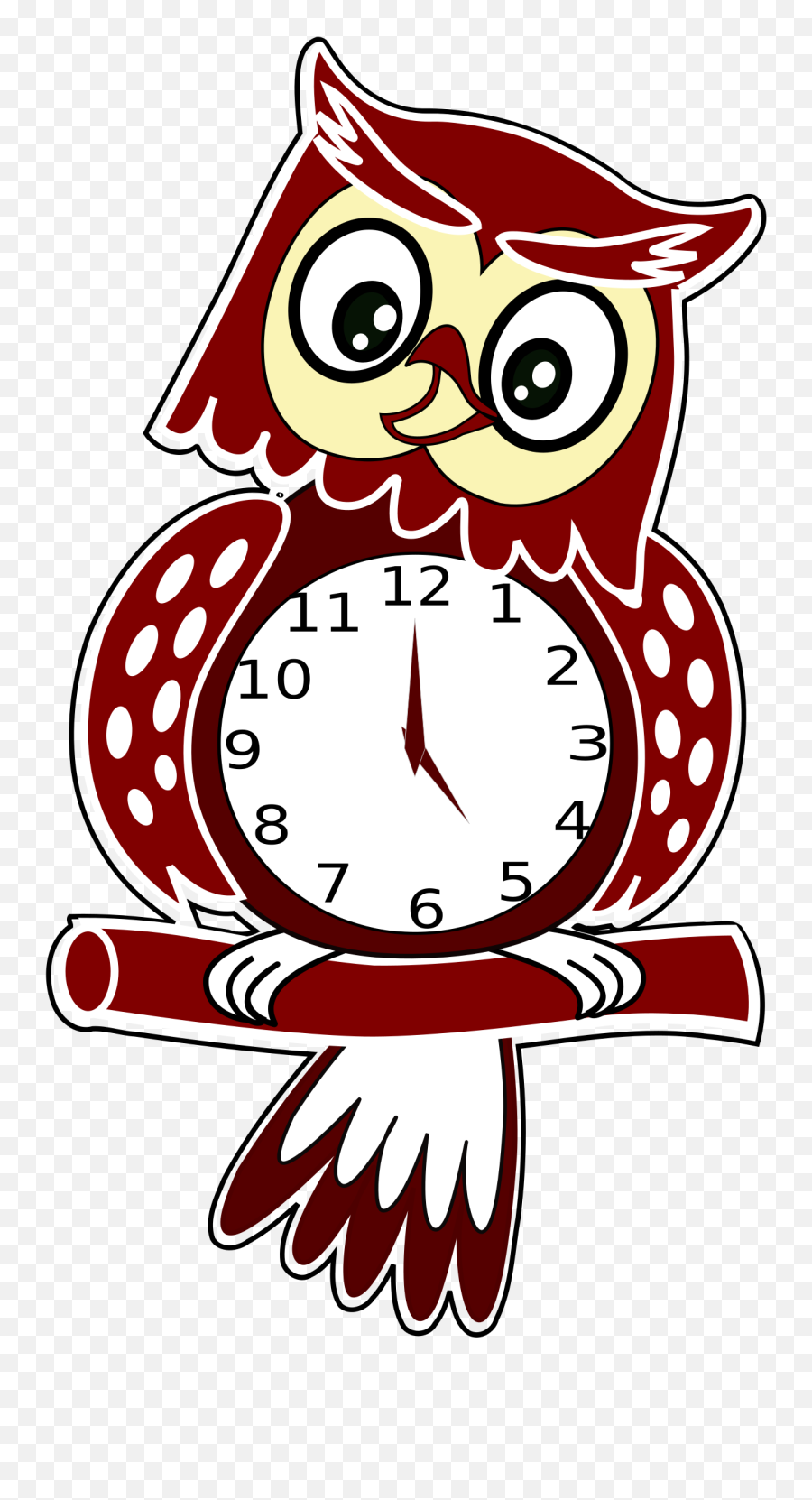 Owl Clock Vector Clipart Image - Clipart Clock With Animals Emoji,Can't Sleep Emoji