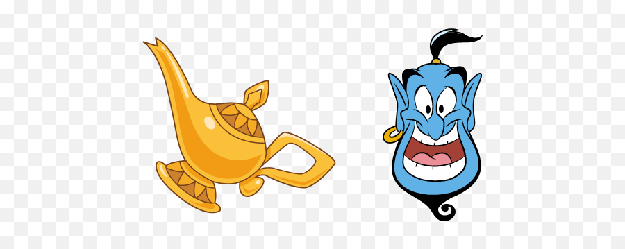 Qopo - Cartoon Aladdin Genie Lamp Emoji,Genie Emoji