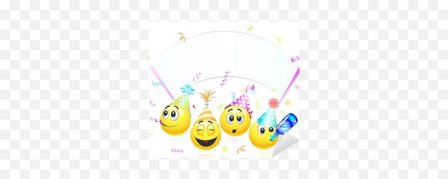 Smiley Balls Going To A Party Sticker U2022 Pixers - We Live To Change 2020 New Year Clipart Emoji,Party Emoticon