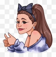 Ms Ariana Grande Stickers For Telegram Emoji,Ariana Grande Emoji