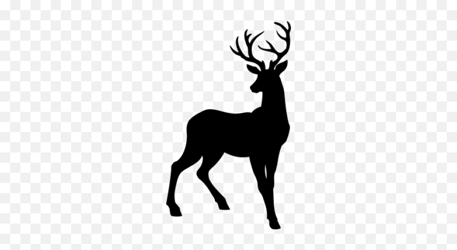 Reindeer Silhouette Antler Clip Art - Reindeer Png Download Reindeer Silhouette Png Emoji,Deer Hunting Emoji