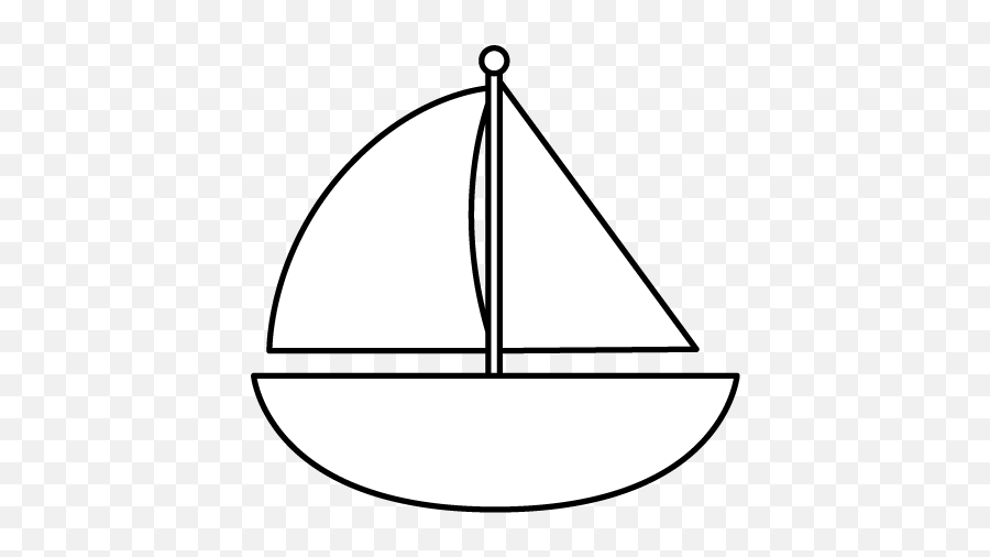 Black And White Sailboat Clip Art Black And White Sailboat - White Sailboat Clipart Png Emoji,Sailboat Emoji