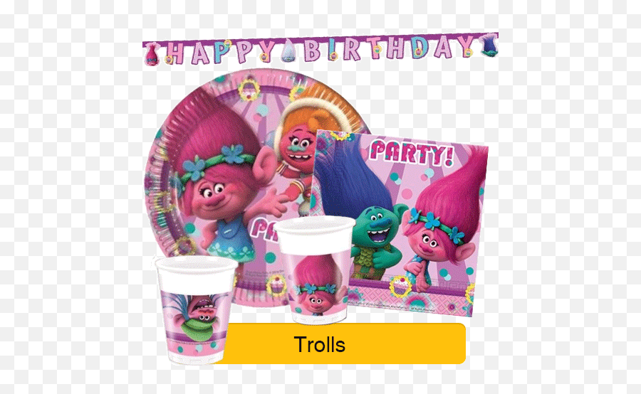 Licensed Characters U2014 Edu0027s Party Pieces - Trolls Emoji,Troll Doll Emoji