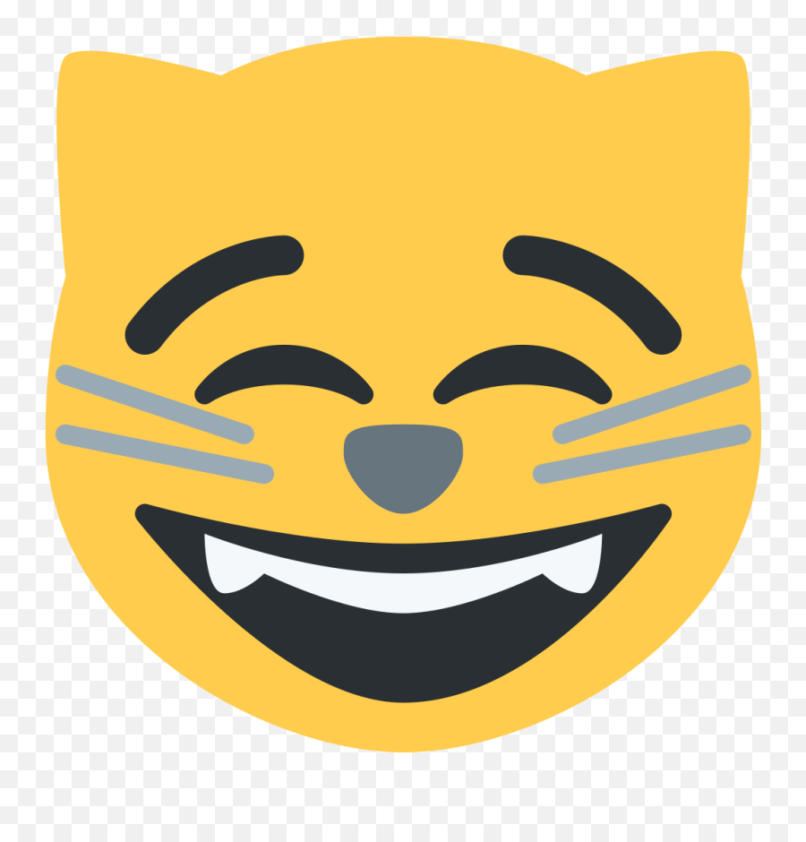 Twemoji2 1f638 - Smiley Cat Emoji,Cat Emoji