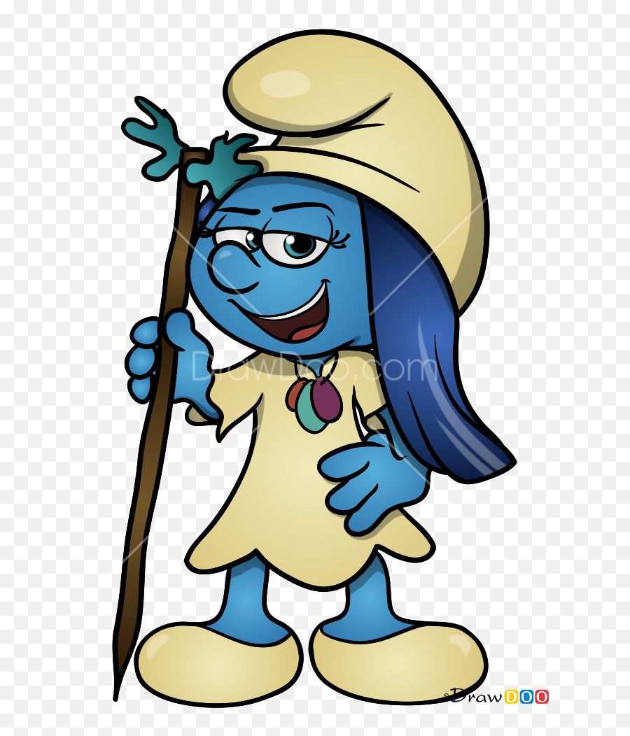 How To Draw Melody Smurfs - Fictional Character Emoji,Smurf Emoji