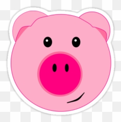 Evil Pig Face Transparent Png Clipart Free Download - Cute Pig Face Cartoon Emoji,Pigs Emoticons