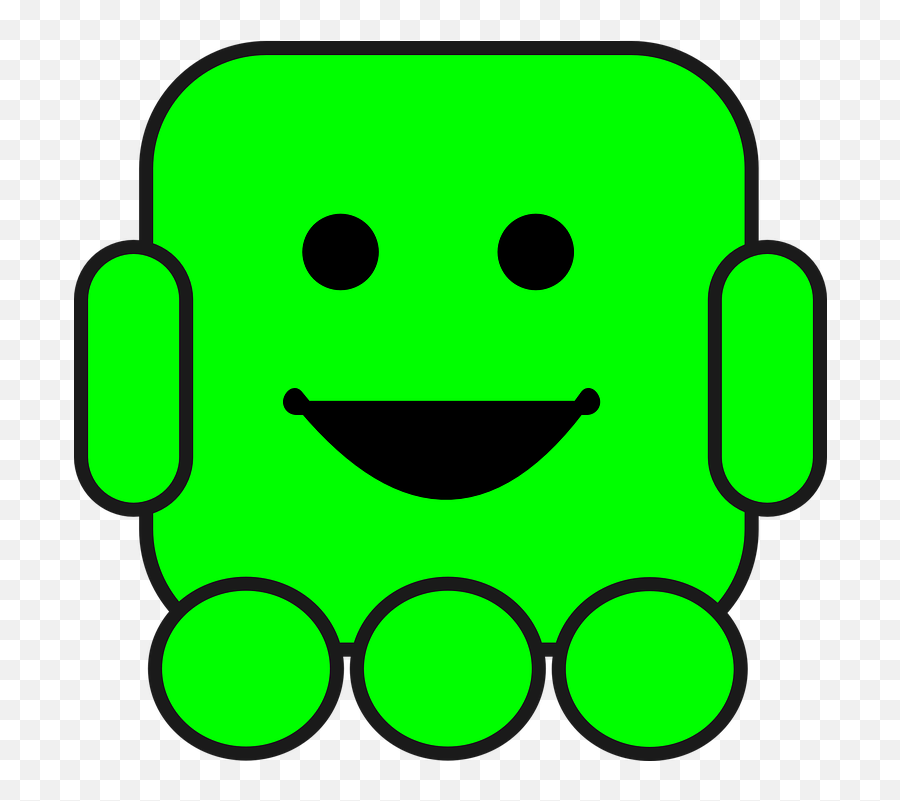 Robot Green Android - Clip Art Black And White Robots Emoji,Metal Emoticon