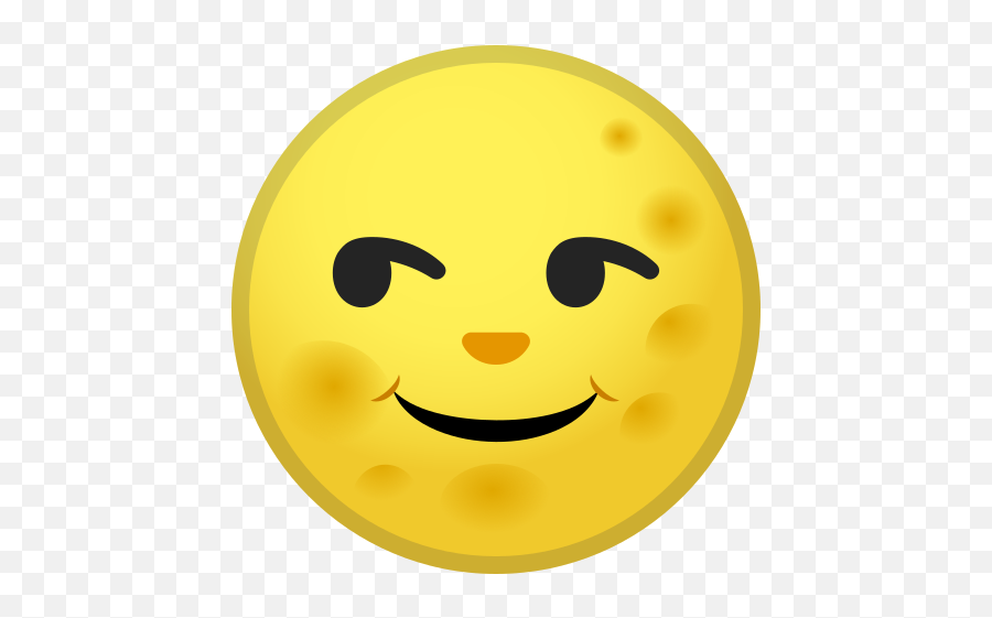 Full Moon Face Emoji - Smiley,Moon Emoji