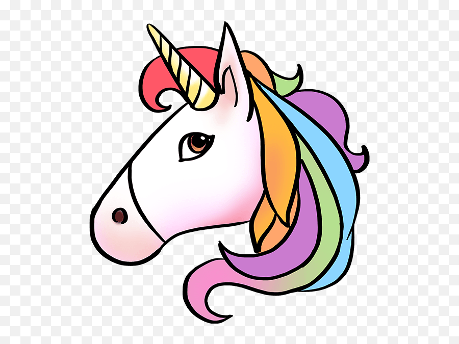 How To Draw A Unicorn Emoji - Unicorn Emoji Drawing Easy,Unicorn Emoji