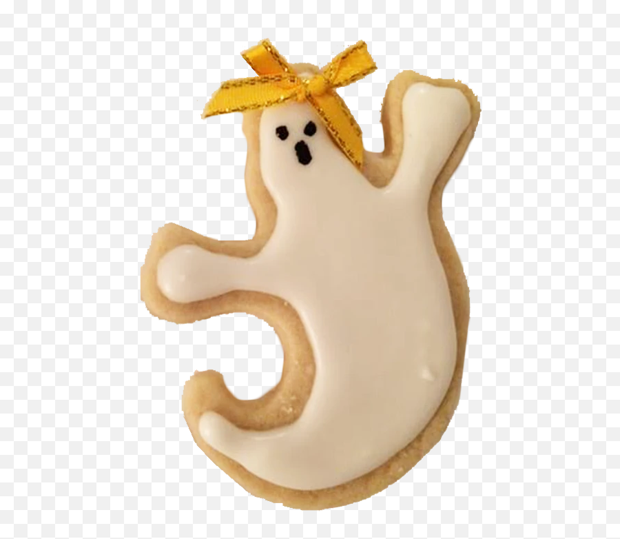 Friendly Ghost Cookies - Royal Icing Emoji,Take A Bow Emoji