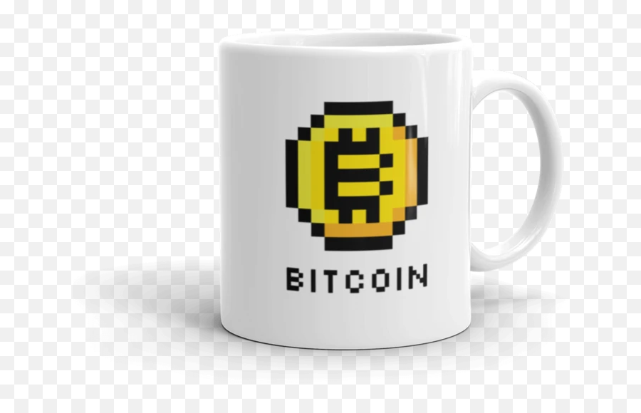 Bitcoin Pixel Mug - Coffee Cup Emoji,Whale Emoticon