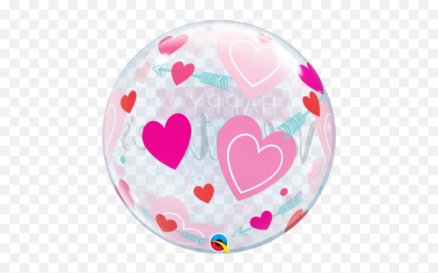 Valentines Arrows And Hearts Bubble - Toy Balloon Emoji,Gift Arrows Emoji
