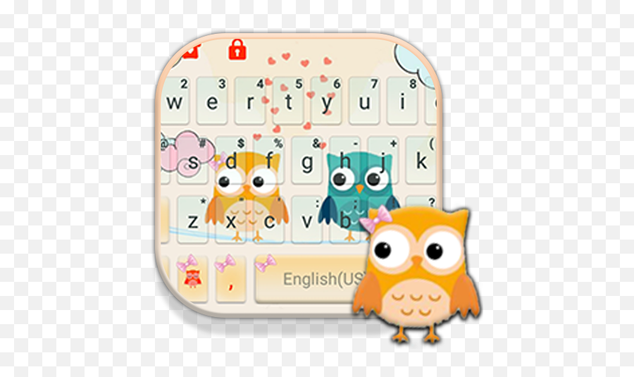 Cute Couple Owls Keyboard Theme U2013 Apps On Google Play - Cartoon Emoji,Soccer Emoji Copy And Paste